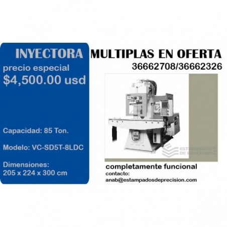 inyectora vertical multiplas model VC-SD5T-8LDC