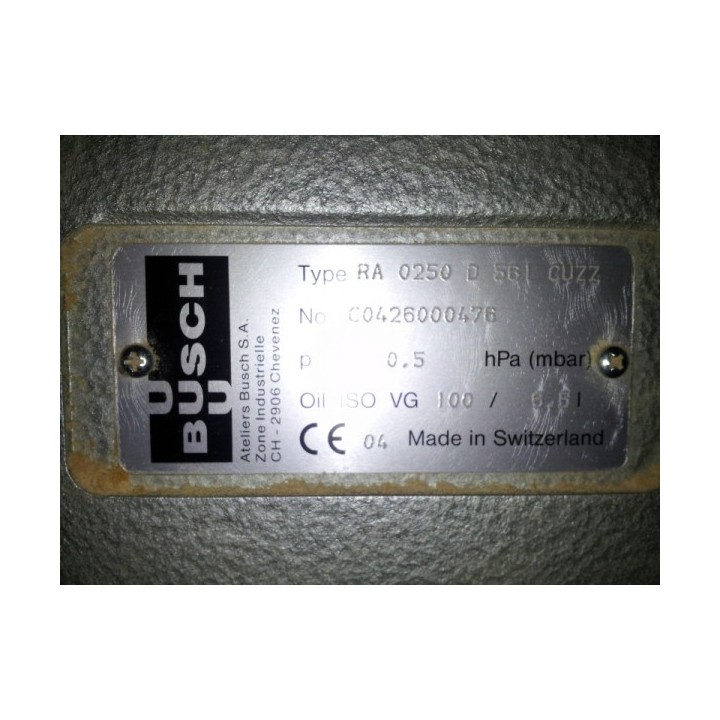 	 Mark Busch vacuum pump model: ra 0251 d 56 l cuzz
