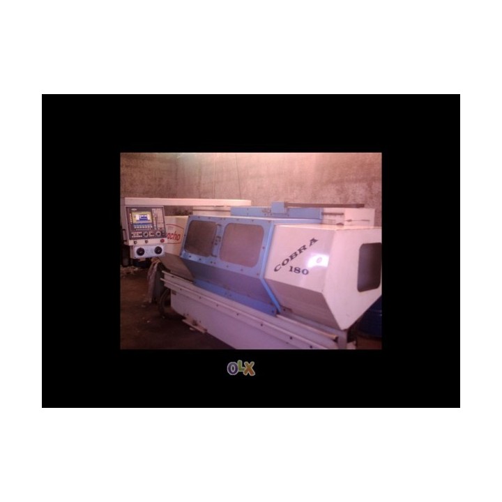  torno cnc pinacho cobra(rayo)180 - (fagor 8055tc)c/ contraponto hidraulico, torreta 