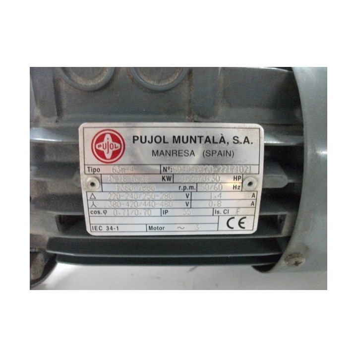 Motor reductor con freno eléctrico Puyol Muntalá