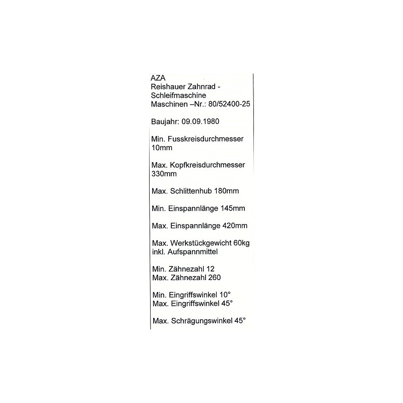 Rectificadora Zahnradschleifmaschinen · De ocasión | ZonaCNC