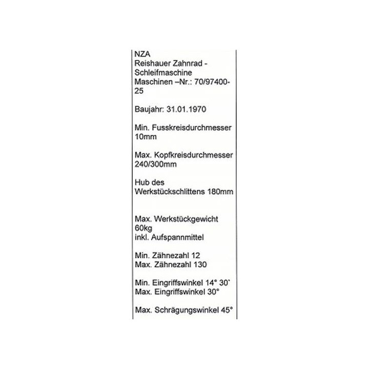 Zahnradschleifmaschinen