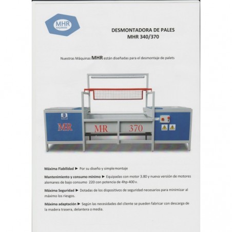 MHR370 Màquina desmuntadora de palets