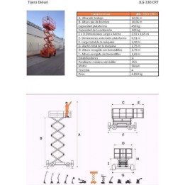 TIJERA DIESEL 330 CRT, 12 M. JLG