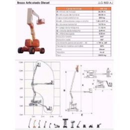 BRAZO ARTIC DIESEL 800 AJ, 26 M. JLG