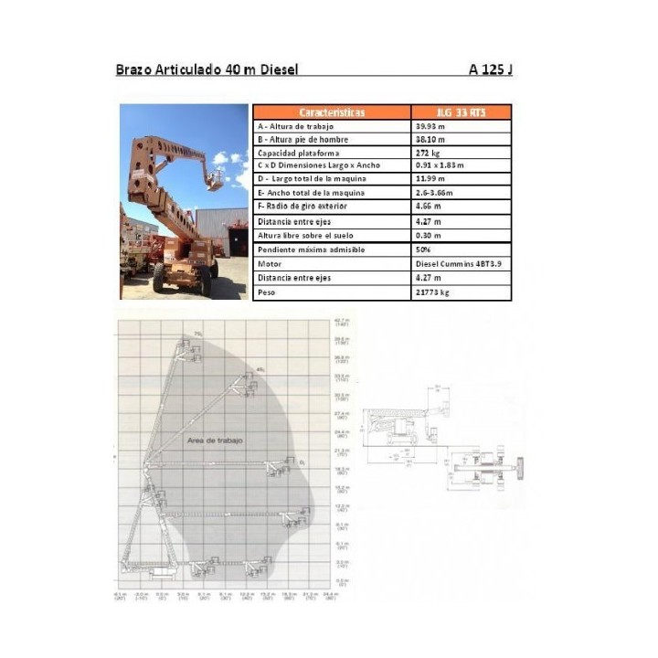 BRAZO ARTIC DIESEL GROVE A 125 J, 40 M