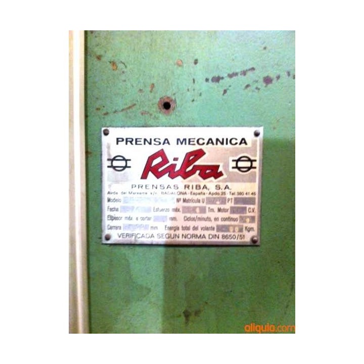 Prensa excéntrica RIBA