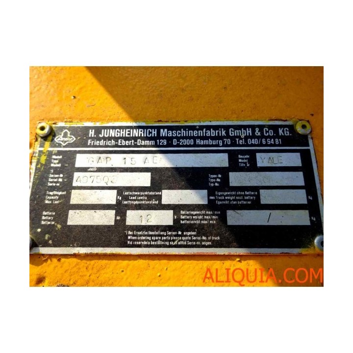 CARRETILLA ELEVADORA YALE DE 2T