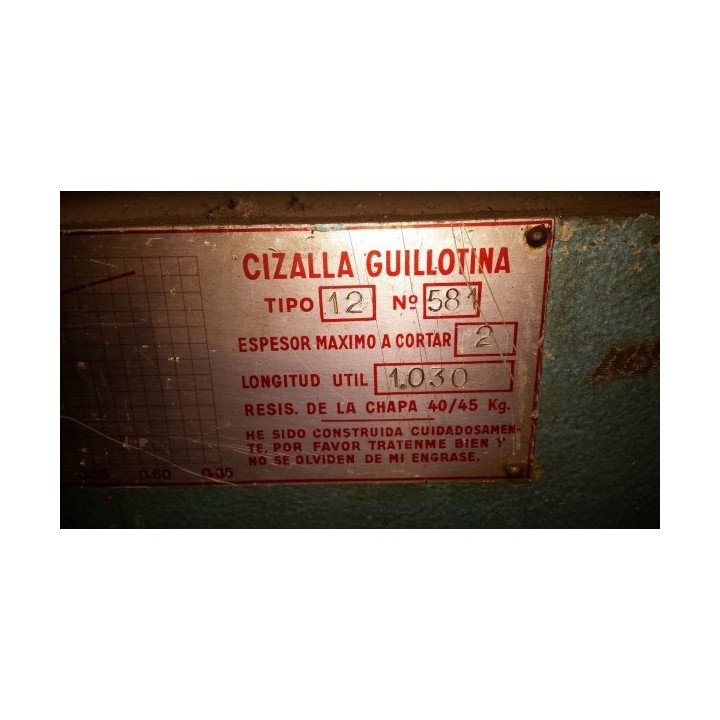 CIZALLA GUILLOTINA TMC