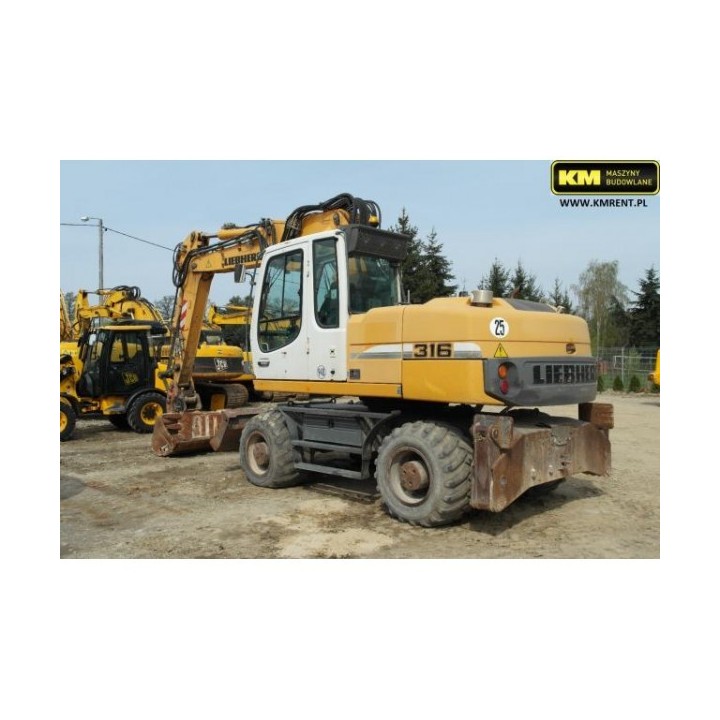excavadora de ruedas Liebherr A316 2008