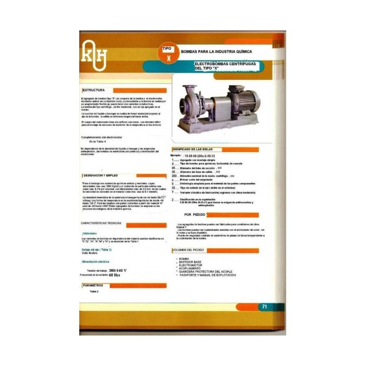 Bomba Tipo X condición Nueva 