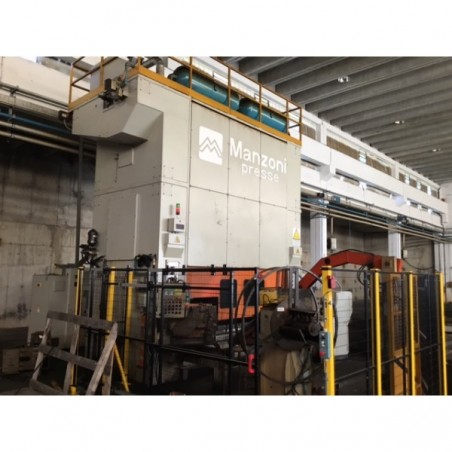 Prensa Manzoni 630 ton con plano extraíble