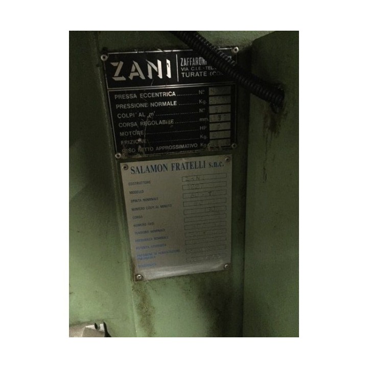 Pressa eccentrica ZANI. 63 ton, usata, Euro 8. 000. Daniele Villa +39 3312288678.