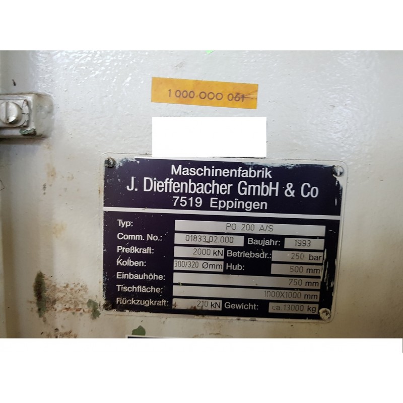 DIEFFENBACHER PO 200 A S