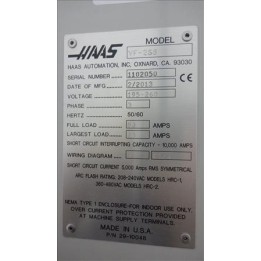 HAAS VF-2SS 4 AXIS VMC